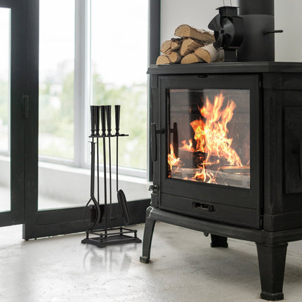 Fireplace Tool Set, 5-Piece Metal Accessories