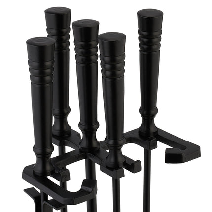 Fireplace Tool Set, 5-Piece Metal Accessories