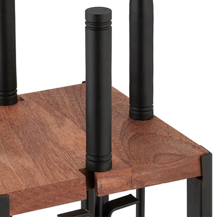 Fireplace Tool Set, 5-Piece Metal with Stand