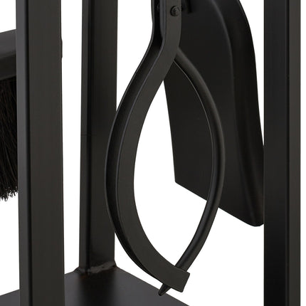 Fireplace Tool Set, 5-Piece Metal with Stand