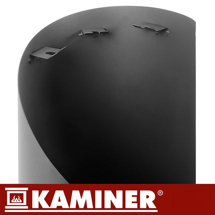 Kamingarnitur, Stahl 4-teilig mit Ständer