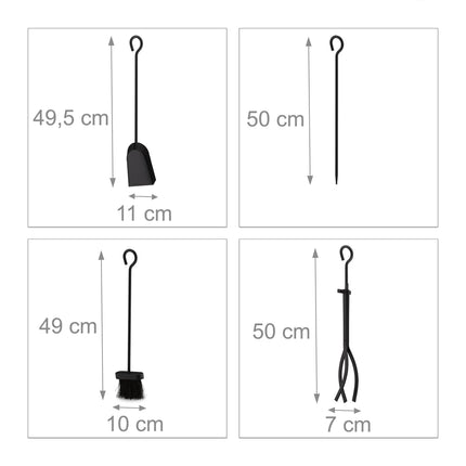Fire stand black 5 parts