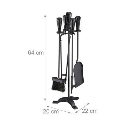 Fire stand in 5 parts in black