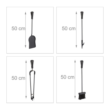 Fire stand in 5 parts in black
