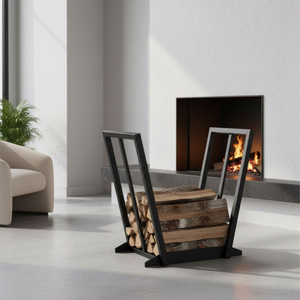 Kaminholzregal – V-förmiger Holzhalter aus Eisen