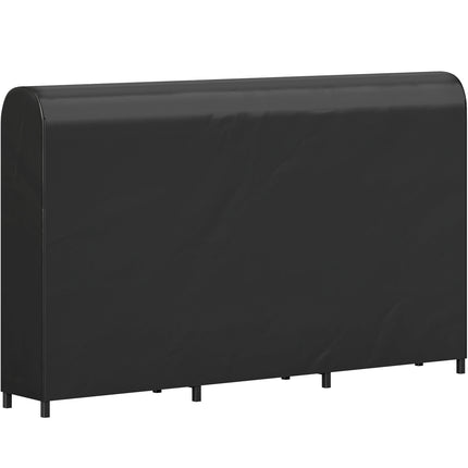 Kaminholzregal, Metall, 199x30x121 cm, 300kg Traglast