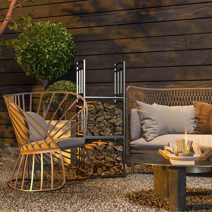 Firewood Rack – Metal, 3-Tier, Indoor Use