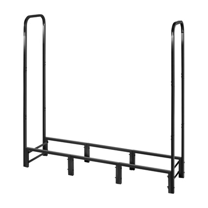 Firewood Rack With Waterproof Cover, 4ft Steel, 1/4 Cord