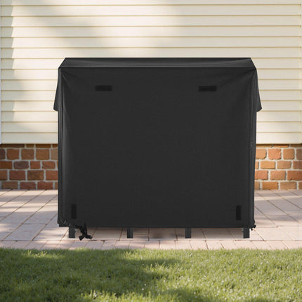 Firewood Rack With Waterproof Cover, 4ft Steel, 1/4 Cord