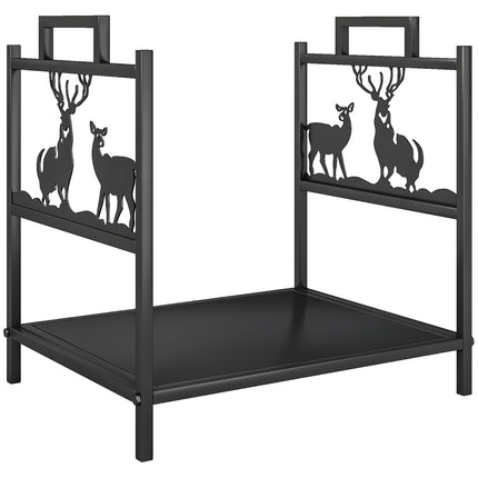 Kaminholzregal für den Innenbereich, Metall, 42,5x33,5x43 cm