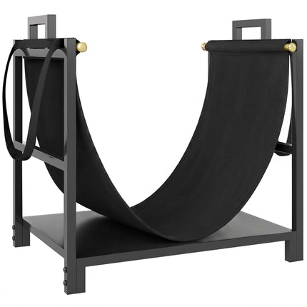 Firewood Rack with Canvas Carrier, 47.5 x 33 x 44 cm