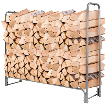 Firewood Rack with Waterproof Cover, Metal, 153x35.5x122.5 cm