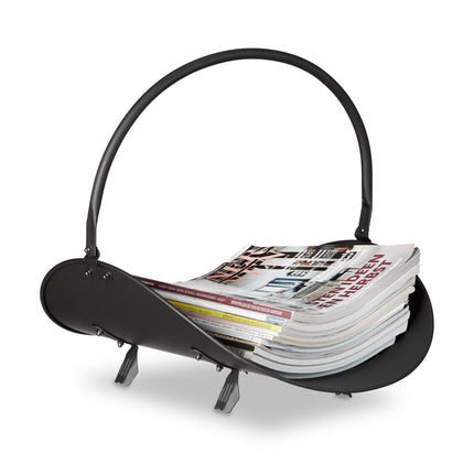 Firewood basket in black
