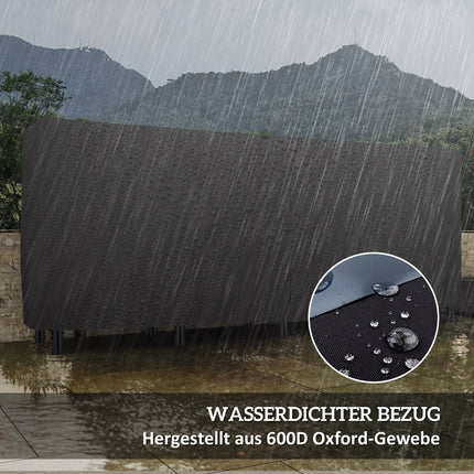 Kaminholzregal, 0,67 m³, mit Tragetasche & Abdeckung, Metallgestell, bis 200 kg, 240 x 36 x 99 cm, schwarz