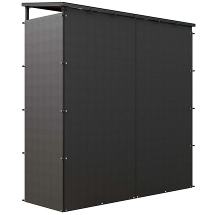 Metall-Holzständer mit Deckel, 2000 kg Tragkraft, schwarz