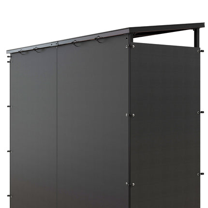 Metall-Holzständer mit Deckel, 2000 kg Tragkraft, schwarz