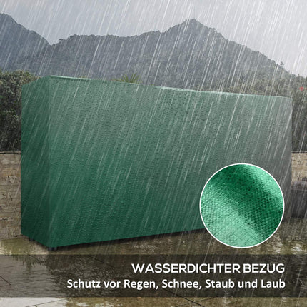 Verstellbares Kaminholzregal, Metall, 200x36x99 cm mit Abdeckung