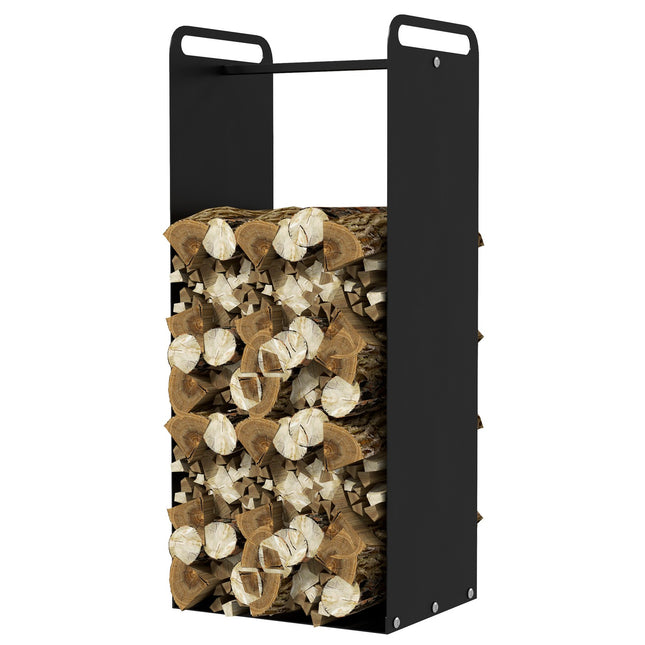 Holzregal aus Stahl mit Griff, 30 kg Traglast, für drinnen/draußen