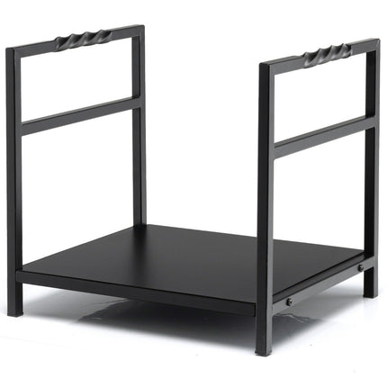 Haardhoutrek, haardhoutrek, metalen haardhoutrek, houtrek met voet en handgrepen