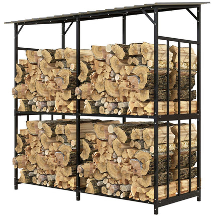 Outdoor-Holzregal mit Deckel – 1,17 m³, 100 kg Tragfähigkeit