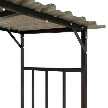 Outdoor-Holzregal mit Deckel – 1,17 m³, 100 kg Tragfähigkeit