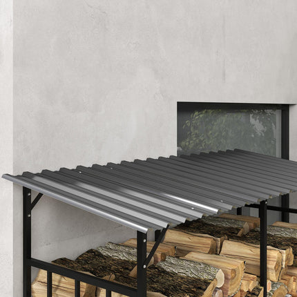 Outdoor-Holzregal mit Deckel – 1,17 m³, 100 kg Tragfähigkeit
