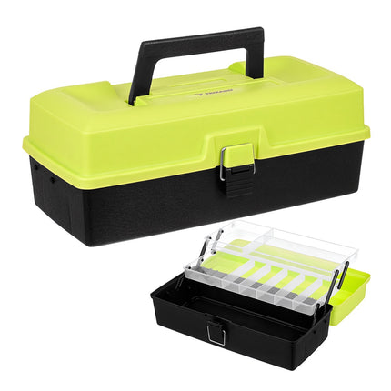 Fishing Tackle Box, 33cm, 2 Shelves, 11 Compartments