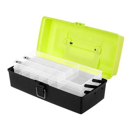 Fishing Tackle Box, 33cm, 2 Shelves, 11 Compartments