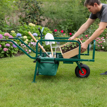 Fishing Trolley with Bag – Metal, Pneumatic Tyres