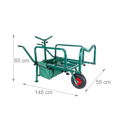 Fishing Trolley with Bag – Metal, Pneumatic Tyres