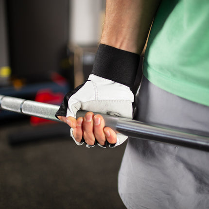 Fitness Gloves, White-Black, Size M