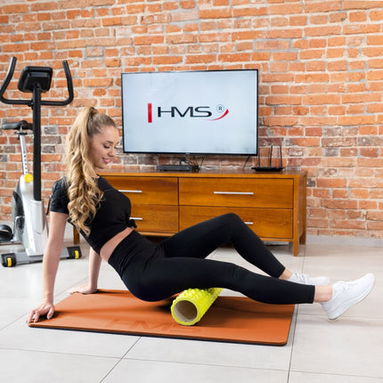 Fitness podložka, oranžovo-černá, protiskluzová, tloušťka 6mm