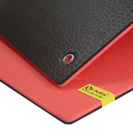 Fitness Mat, Red-Black, Non-Slip, Durable
