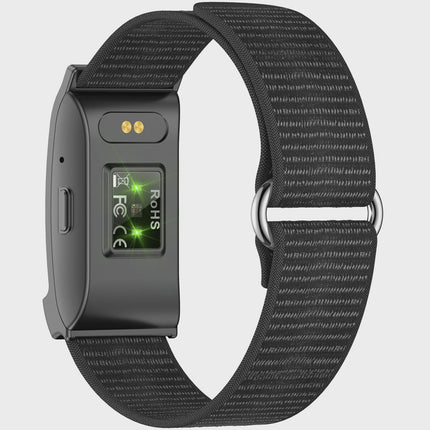 Fitness-Tracker, kein Display, Schwarz & Silber, 25 Tage Akkulaufzeit