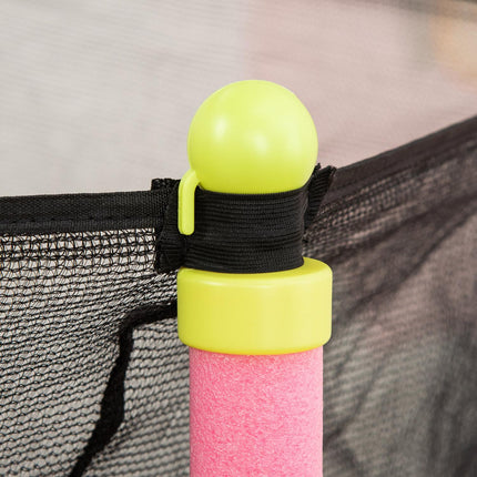 Trainingstrampolin für Kinder mit Sicherheitsnetz, rosa, 45 kg Maximalgewicht