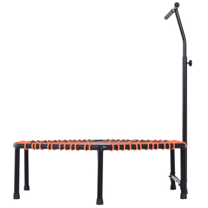 Fitness trampoline for yoga, steel frame, black and orange