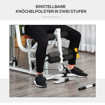 Heimtrainer, 45kg Gesamtgewicht, Pressarm & Beincurler