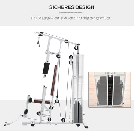 Heimtrainer, 45kg Gesamtgewicht, Pressarm & Beincurler