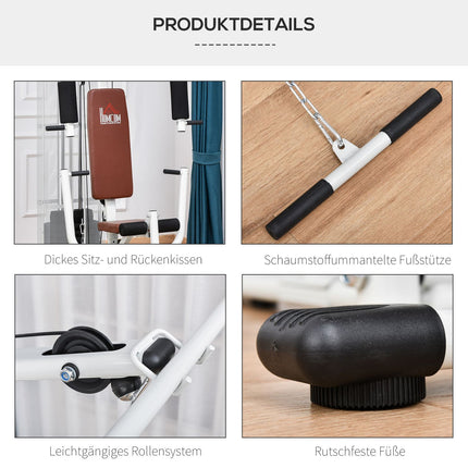 Heimtrainer, 45kg Gesamtgewicht, Pressarm & Beincurler