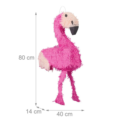 Flamingo Piñata Set with Stick and Mask