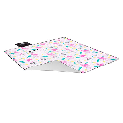 Picknickdecke Flamingo 200x200 cm, Wasserdichtes PE-Alu