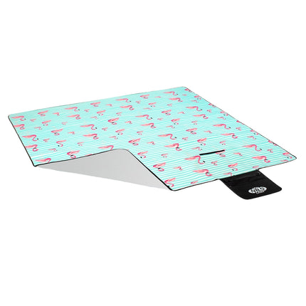 Flamingo Picknickdecke 200x200 cm, Wasserdicht PE/Alu