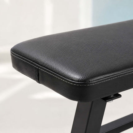 Flat Bench with Dumbbell Rack, Steel, Black, 300kg Capacity
