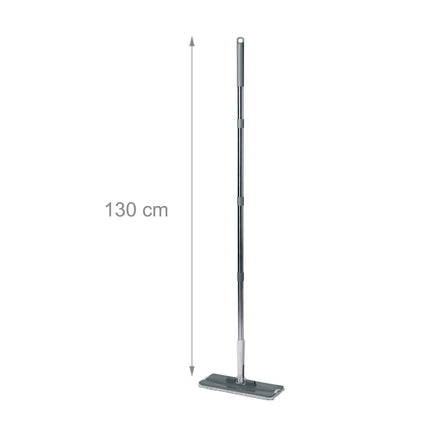 Flat Mop Set with 2-Chamber Bucket, Microfibre Pads
