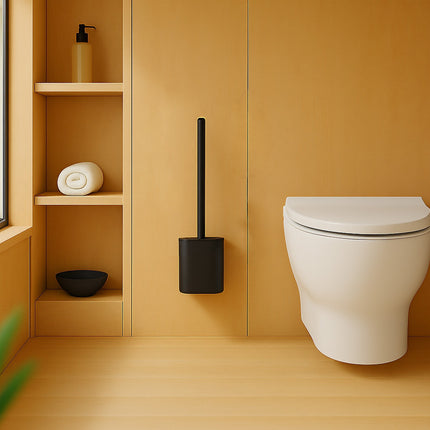 Plochý WC kartáč s nástěnným držákem