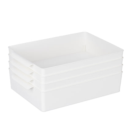 Flache Aufbewahrungsbox im 4er-Set