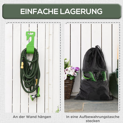 Flexibler Gartenschlauch 22,5 m mit 10-Funktions-Sprühanlage