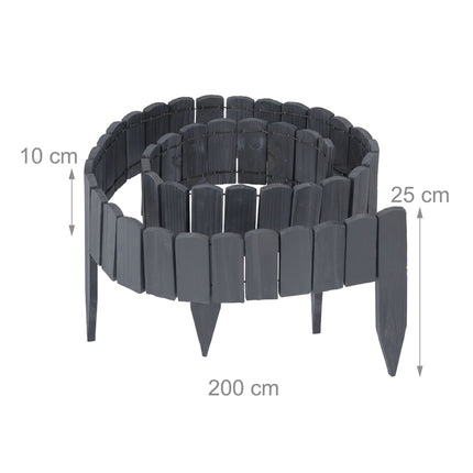 Flexible Gartenbeet-Einfassung aus Holz – Fichte Natur