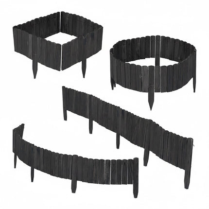 Flexible Gartenbeet-Einfassung aus Holz – Fichte Natur