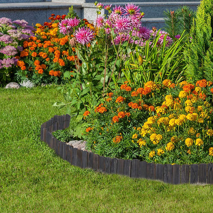 Flexible Gartenbeet-Einfassung aus Holz – Fichte Natur